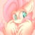 Size: 1024x1024 | Tagged: safe, artist:vanillashineart, fluttershy, pegasus, pony, g4, female, heart eyes, shy, solo, wingding eyes