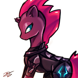 Size: 1400x1400 | Tagged: safe, artist:stellar-sea, tempest shadow, pony, unicorn, g4, my little pony: the movie