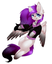 Size: 770x949 | Tagged: safe, artist:twinkepaint, oc, oc only, oc:lunar, pegasus, pony, clothes, colored wings, female, mare, multicolored wings, simple background, solo, transparent background