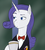 Size: 1085x1200 | Tagged: safe, artist:pony quarantine, rarity, g4, bowtie, clothes, food, jacket, reaction image, redraw, school uniform, simple background, super-god masterforce, tea, window