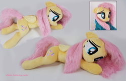 Size: 4544x2952 | Tagged: safe, artist:epicrainbowcrafts, fluttershy, pony, g4, high res, irl, life size, photo, plushie, prone, solo