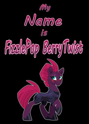 Size: 1024x1414 | Tagged: safe, artist:fire-topaz, fizzlepop berrytwist, tempest shadow, pony, unicorn, g4, my little pony: the movie, armor, black background, blushing, broken horn, cute, eye scar, female, horn, mare, scar, simple background, solo, tempestbetes