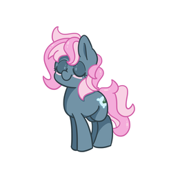 Size: 1038x1059 | Tagged: safe, artist:lou, oc, oc only, oc:juicy dream, pony, blushing, eyes closed, female, proud, solo, standing
