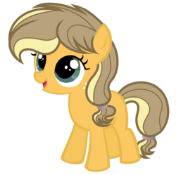 Size: 1409x1401 | Tagged: safe, artist:theapplebeauty, oc, oc only, earth pony, pony, female, filly, offspring, parent:applejack, parent:caramel, parents:carajack, simple background, solo, transparent background