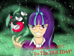 Size: 4000x3000 | Tagged: safe, artist:rainbowsmile6, snowfall frost, starlight glimmer, human, a hearth's warming tail, g4, clothes, female, glasses, humanized, looking at you, solo, song title