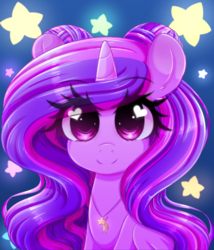 Size: 2896x3386 | Tagged: safe, artist:fluffymaiden, oc, oc only, oc:hazel, pony, commission, female, heart eyes, high res, looking at you, mare, smiling, solo, wingding eyes