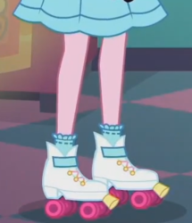 Size: 319x371 | Tagged: safe, screencap, sunny sugarsocks, coinky-dink world, equestria girls, g4, my little pony equestria girls: summertime shorts, cropped, legs, pictures of legs, roller skates