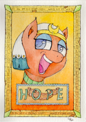 Size: 1389x1974 | Tagged: safe, artist:ruby dusk, somnambula, pegasus, pony, g4, shadow play, bust, female, portrait, solo, traditional art, watercolor painting
