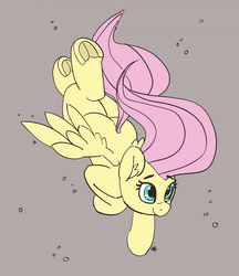 Size: 1280x1482 | Tagged: safe, artist:pabbley, fluttershy, pegasus, pony, g4, 30 minute art challenge, female, frog (hoof), solo, swimming, underhoof, underwater, watershy