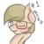 Size: 3000x3000 | Tagged: safe, artist:upsidedownpanda, oc, oc only, oc:vital sparkle, blushing, glasses, high res, nerd, solo