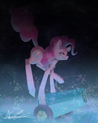 Size: 958x1200 | Tagged: safe, artist:yexalen, pinkie pie, earth pony, pony, g4, female, party cannon, solo