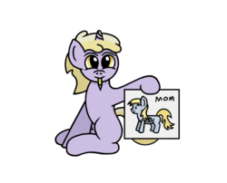 Size: 898x724 | Tagged: safe, artist:gogglesparks, derpy hooves, dinky hooves, pegasus, pony, unicorn, g4, drawing, equestria's best daughter, female, filly, mare
