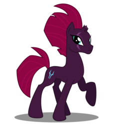 Size: 1100x1200 | Tagged: safe, artist:dragonchaser123, tempest shadow, pony, g4, my little pony: the movie, broken horn, eye scar, female, frown, horn, mare, no armor, pretty pretty tempest, raised hoof, sad, scar, show accurate, simple background, solo, transparent background, upset, vector