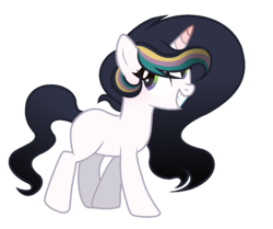 Size: 1006x842 | Tagged: safe, artist:theapplebeauty, oc, oc only, pony, unicorn, female, mare, offspring, parent:king sombra, parent:princess celestia, parents:celestibra, simple background, solo, transparent background