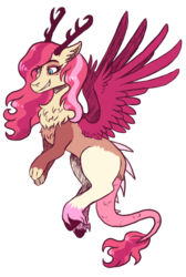 Size: 904x1342 | Tagged: safe, artist:monnarcha, oc, oc only, oc:jinx, draconequus, hybrid, draconequus oc, interspecies offspring, offspring, parent:discord, parent:fluttershy, parents:discoshy, simple background, solo, transparent background