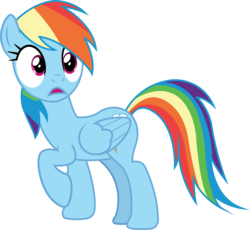 Size: 3683x3388 | Tagged: safe, artist:causenpc, rainbow dash, pegasus, pony, g4, secrets and pies, female, high res, mare, simple background, solo, transparent background, vector