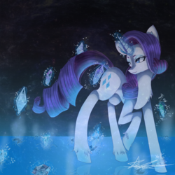 Size: 1000x1000 | Tagged: safe, artist:yexalen, rarity, pony, g4, crystal, diamond, female, magic, solo, telekinesis, unshorn fetlocks