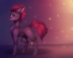 Size: 1000x800 | Tagged: safe, artist:jemmiej18, tempest shadow, pony, unicorn, g4, my little pony: the movie, blank flank, broken horn, eye scar, female, horn, looking back, mare, scar, solo