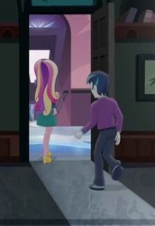 Size: 223x324 | Tagged: safe, screencap, alumnus shining armor, dean cadance, princess cadance, shining armor, equestria girls, g4, my little pony equestria girls: friendship games, cropped, rear view