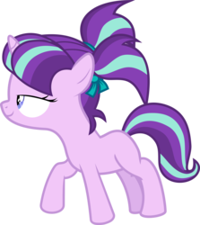 Size: 4323x4842 | Tagged: safe, artist:frownfactory, starlight glimmer, pony, unicorn, g4, uncommon bond, .svg available, absurd resolution, blank flank, female, filly, filly starlight glimmer, simple background, solo, svg, transparent background, vector, younger