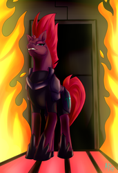 Size: 1024x1501 | Tagged: safe, artist:heart-of-a-dragoness, tempest shadow, g4, my little pony: the movie, fire, open up your eyes