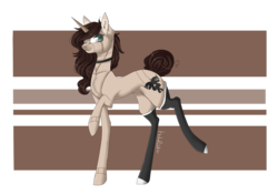 Size: 2033x1420 | Tagged: safe, artist:holoriot, oc, oc only, oc:abby rae, pony, unicorn, female, mare, raised hoof, raised leg, solo