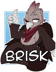 Size: 1771x2259 | Tagged: safe, artist:bbsartboutique, oc, oc only, oc:brisk, griffon, badge, con badge, neckerchief, one eye closed, thumbs up, transparent background, wink