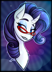 Size: 2400x3300 | Tagged: safe, artist:cosmicchrissy, rarity, pony, unicorn, g4, bust, chest fluff, curved horn, female, glasses, high res, horn, portrait, solo