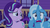 Size: 1280x720 | Tagged: safe, screencap, starlight glimmer, trixie, g4, my little pony: friendship is magic, to where and back again, floppy ears, hoof on cheek