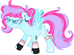 Size: 1024x765 | Tagged: safe, artist:bezziie, oc, oc only, oc:strawberry pie, pegasus, pony, angry, female, mare, simple background, solo, transparent background