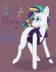 Size: 2406x3072 | Tagged: safe, artist:schwarzes-toby-jh, rarity, g4, it isn't the mane thing about you, alternate hairstyle, female, high res, punk, raripunk, solo
