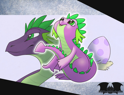 Size: 500x386 | Tagged: safe, artist:temrin, spike, dragon, g4, adult, adult spike, cute, daaaaaaaaaaaw, egg, hnnng, looking up, male, older, older spike, spikabetes, spike's egg