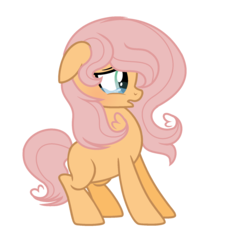 Size: 1616x1796 | Tagged: safe, artist:theapplebeauty, oc, oc only, earth pony, pony, female, mare, offspring, parent:big macintosh, parent:fluttershy, parents:fluttermac, simple background, solo, teary eyes, transparent background