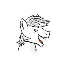 Size: 500x500 | Tagged: safe, artist:horsesplease, double diamond, g4, excited, eyes closed, happy, laughing, male, paint tool sai, solo, white, xd, yay