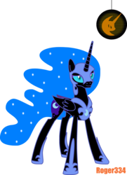 Size: 2463x3398 | Tagged: safe, artist:roger334, nightmare moon, alicorn, pony, g4, female, happy, high res, horseshoes, lantern, mare in the moon, moon, nightmare night, paper lantern, simple background, solo, transparent background, vector