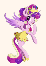 Size: 2894x4093 | Tagged: safe, artist:faline-art, princess cadance, alicorn, pony, g4, candyland, clothes, costume, female, mare, nightmare night costume, princess lolly, smiling, solo