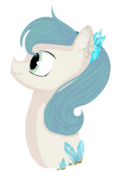 Size: 1000x1458 | Tagged: safe, artist:hirundoarvensis, oc, oc only, oc:serenity, original species, pony, bust, female, geode pony, mare, portrait, solo