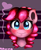 Size: 1704x2074 | Tagged: safe, artist:kourma, pinkie pie, earth pony, pony, g4, abstract background, alternate hairstyle, blushing, bust, cute, female, fluffy, heart, looking at you, mare, portrait, smiling, solo