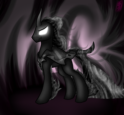 Size: 1300x1200 | Tagged: safe, artist:6editor9, pony of shadows, pony, g4, shadow play, glowing eyes, male, solo, white eyes