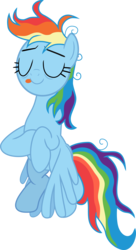 Size: 4613x8455 | Tagged: safe, artist:shutterflyeqd, rainbow dash, pegasus, pony, g4, secrets and pies, absurd resolution, bellyrubs, eyes closed, female, hungry, messy mane, simple background, solo, tongue out, transparent background, vector