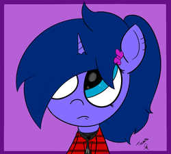 Size: 1000x900 | Tagged: safe, artist:tecatito, oc, oc only, oc:romina, pony, unicorn, emo, female, solo