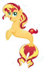 Size: 2541x4060 | Tagged: safe, artist:sugar-loop, sunset shimmer, seapony (g4), g4, my little pony: the movie, spoiler:my little pony the movie, bubble, female, high res, irony, mare, movie accurate, not fiery shimmer, open mouth, seaponified, seapony sunset, simple background, smiling, solo, species swap, transparent background, vector
