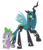 Size: 1012x1180 | Tagged: safe, edit, vector edit, queen chrysalis, spike, changeling, changeling queen, dragon, g4, body swap, duo, female, former queen chrysalis, grin, gritted teeth, male, payback, revenge, scared, simple background, smiling, spell gone wrong, this will end in pain, this will end in tears, this will end in tears and/or death, transparent background, vector, worried