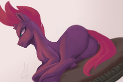 Size: 920x613 | Tagged: safe, artist:grissaecrim, tempest shadow, pony, unicorn, g4, my little pony: the movie, broken horn, butt, female, horn, mare, plot, solo
