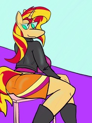 Size: 2048x2732 | Tagged: safe, artist:wyodak, sunset shimmer, anthro, g4, female, high res, solo