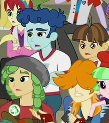 Size: 258x292 | Tagged: safe, screencap, curly winds, drama letter, nolan north, ringo, sandalwood, scott green, some blue guy, valhallen, watermelody, wiz kid, equestria girls, g4, my little pony equestria girls: friendship games, background human, cropped, offscreen character