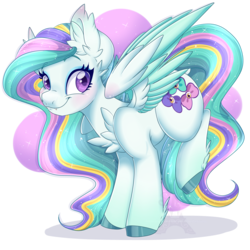 Size: 1600x1600 | Tagged: safe, artist:pvrii, oc, oc only, oc:glitter glam, pegasus, pony, art trade, female, mare, simple background, solo, transparent background