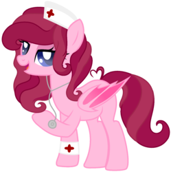 Size: 1000x1005 | Tagged: safe, artist:crystalponyart7669, oc, oc only, oc:lovely heart, bat pony, pony, bat pony oc, female, mare, red cross, simple background, solo, transparent background