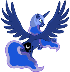 Size: 1579x1615 | Tagged: safe, artist:malte279, princess luna, alicorn, pony, g4, free to use, simple background, transparent background, vector, wings