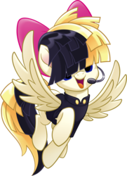 Size: 2212x3047 | Tagged: safe, edit, songbird serenade, pegasus, pony, g4, my little pony: the movie, female, headworn microphone, high res, mare, microphone, sia (singer), simple background, solo, transparent background, vector